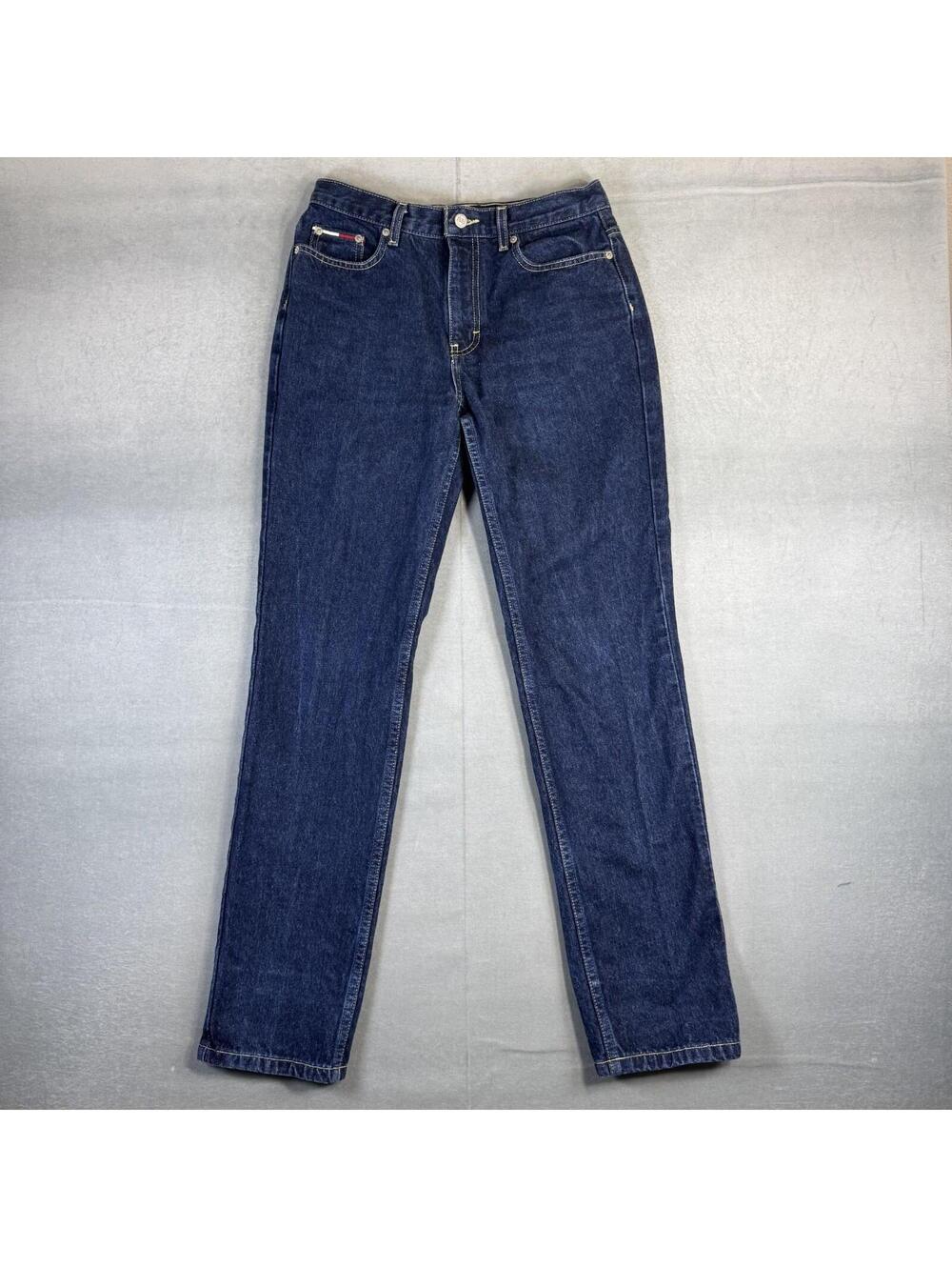 Vintage 2000s Tommy Hilfiger Roc Roc Straight Leg Jeans Womens 5 Dark Blue Wash